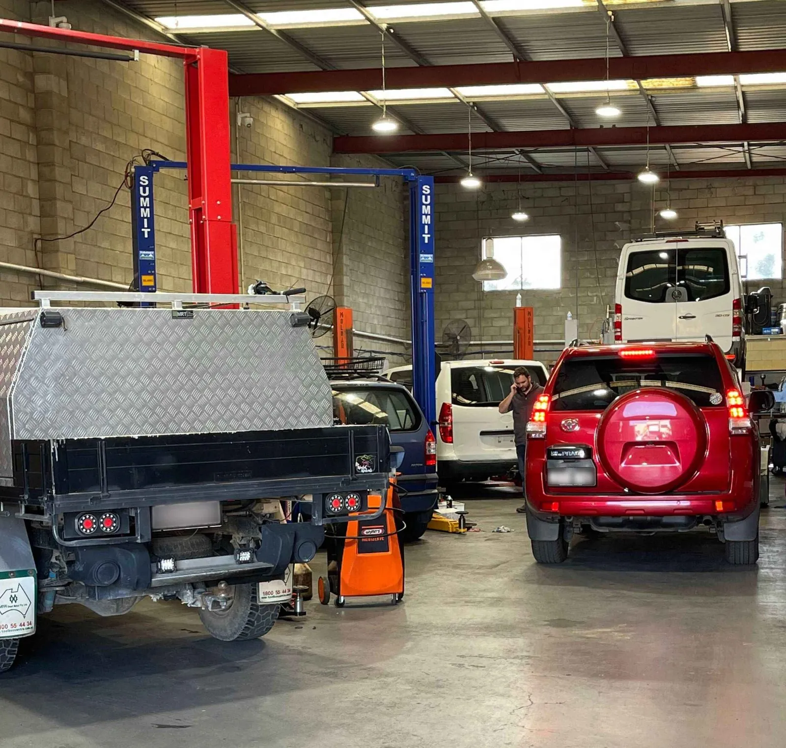Inside the Alan Winford Mechanical workshop
